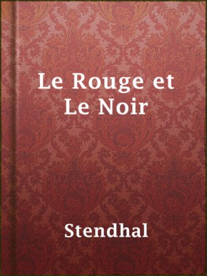 cover image of Le Rouge et Le Noir